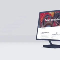 Strona internetowa promująca tańszy gaz dla firm. Oferuje indywidualną stałą cenę paliwa gazowego, co pozwala na stabilizację kosztów.
