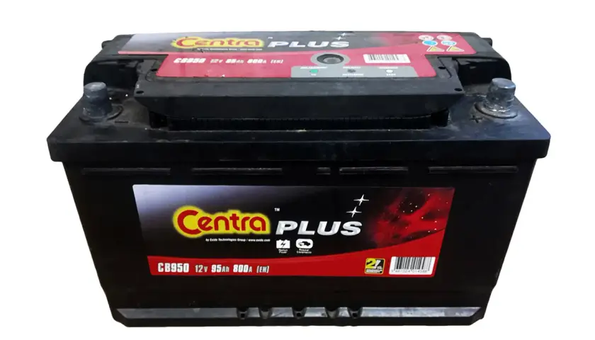 Akumulator Centra PLUS CB950 12V 95Ah 800A. Dobra cena na złomie za ten model.