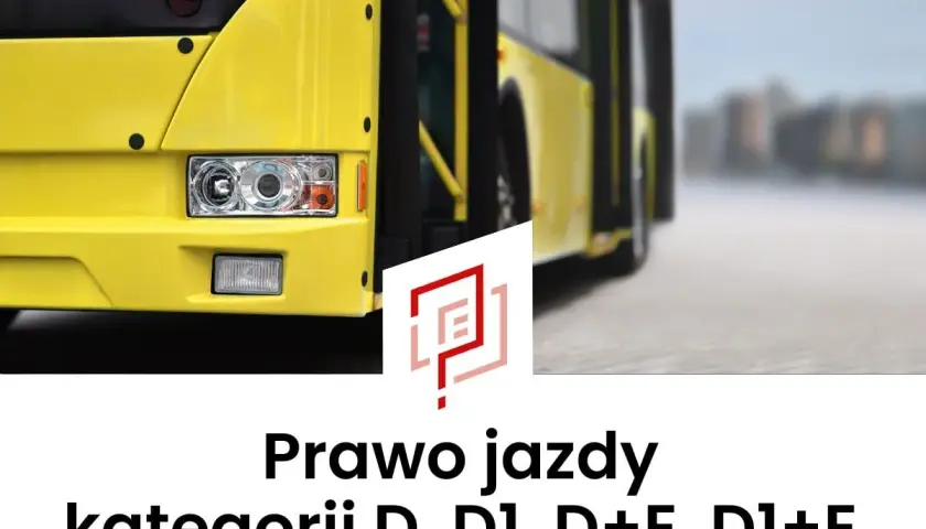 Żółty autobus, symbolizujący marzenia o zdobyciu prawa jazdy na autobus. Kategorie D, D1, D+E, D1+E.