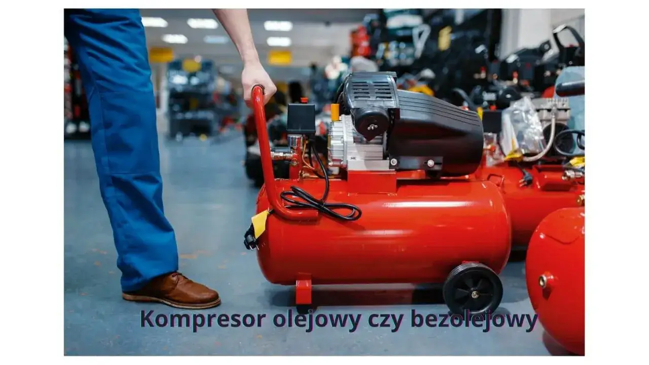 Czerwony kompresor olejowy czy bezolejowy? Wybór zależy od potrzeb.