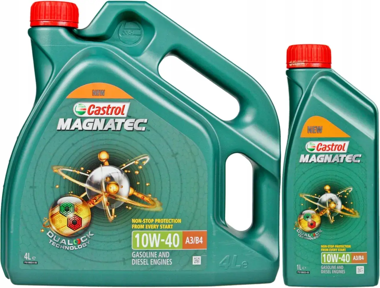Castrol Magnatec 10W-40 butelka i silnik